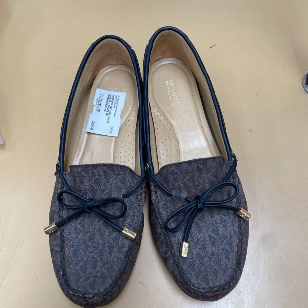 WOMENS MICHAEL KORS CASUAL SHOES DK BROWN/BLK 9.5