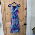 WOMENS LANE BRYANT SL DRESS PURPLE/TEAL/DK GREEN 14 NWT