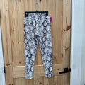 WOMENS BLK/WHITE SNAKESKIN DESIGN LEGGINGS M