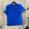 WOMENS FIGS BLUE SCRUB TOP M