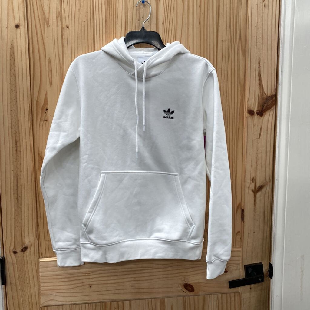 MENS ADIDAS HOODIE WHITE/BLK S NWT
