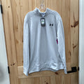 MENS UNDER ARMOUR LT GREY/BLK PULLOVER L NWT