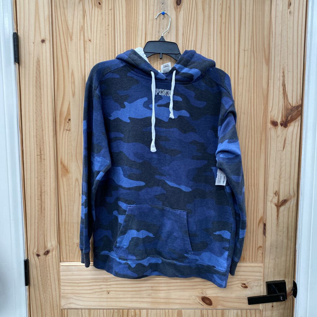 WOMENS VS PINK BLUE CAMO HOODIE M
