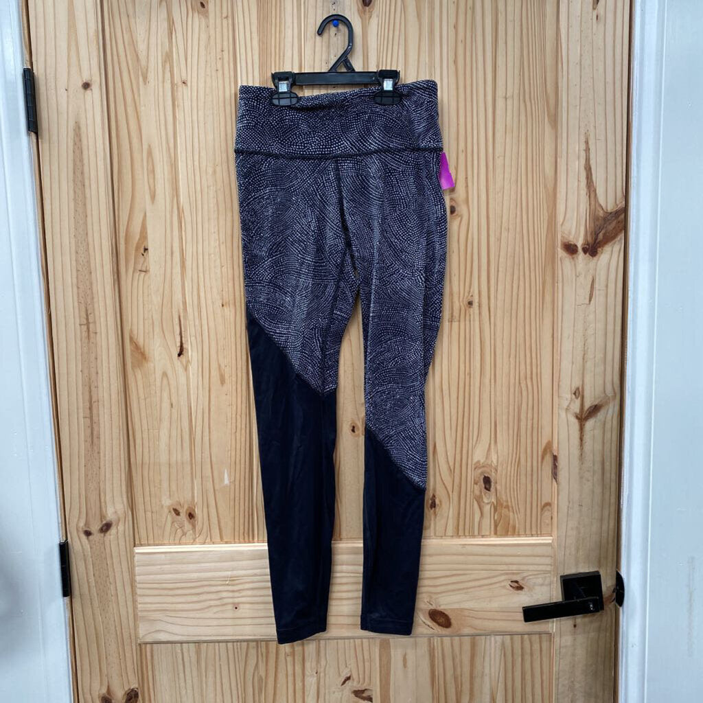 WOMENS LULULEMON BLK/WHITE LEGGINGS 6
