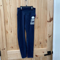 WOMENS LULULEMON DK TEAL/WHITE LEGGINGS W/SKULL HEAD SOUL 4