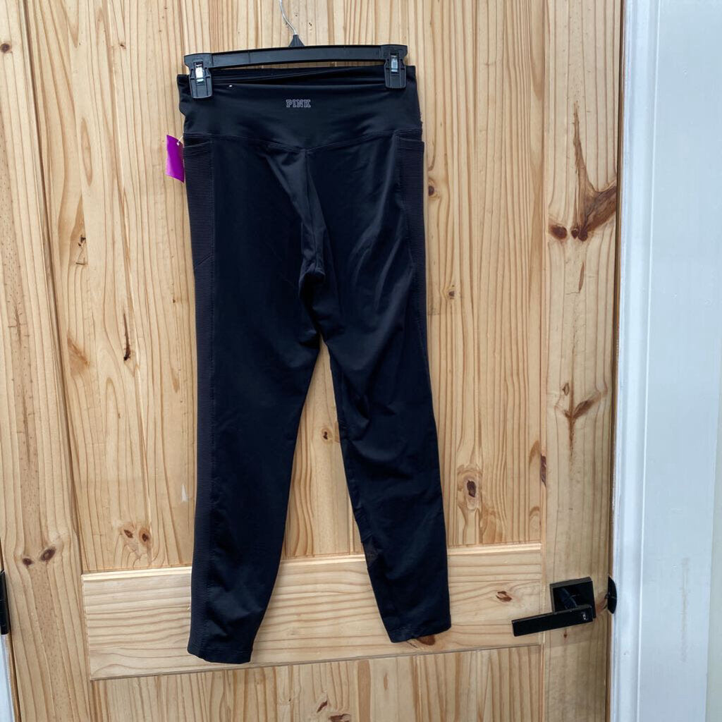 WOMENS VS PINK BLK LEGGINGS S