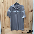 MENS ZYIA GREY/WHITE POLO SHIRT S NWT