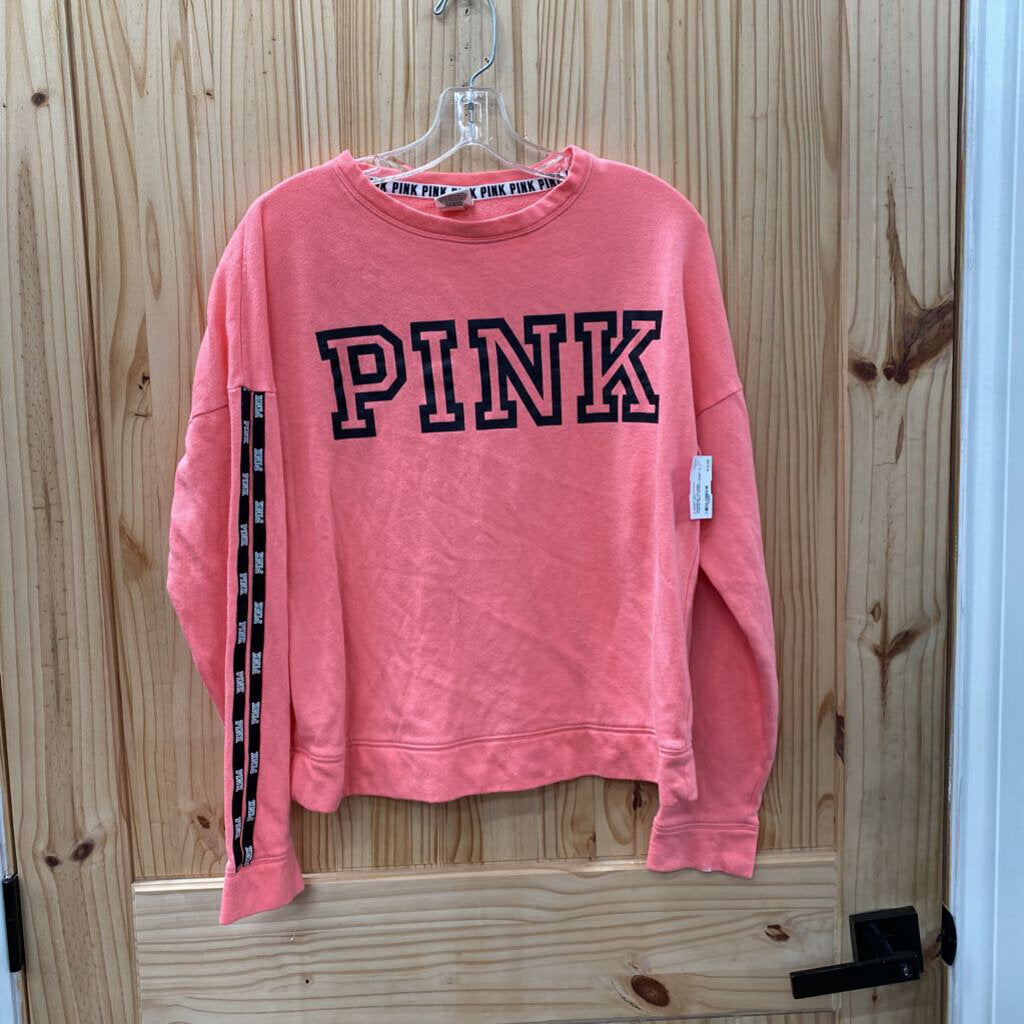 WOMENS VS PINK CORAL/BLK SWEATSHIRT S