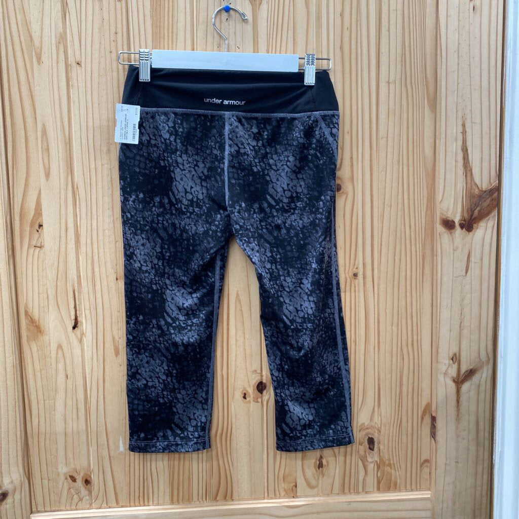 WOMENS UNDER ARMOUR GREY/BLK CAPRIS S