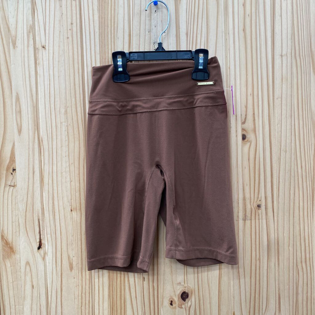 WOMENS GYMSHARK CHOCOLATE SHORTS S