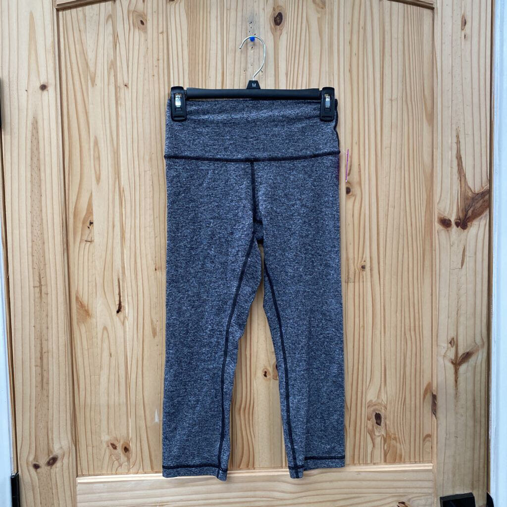 WOMENS LULULEMON GREY/BLK LEGGINGS 6