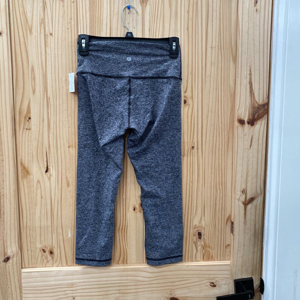 WOMENS LULULEMON GREY/BLK LEGGINGS 6