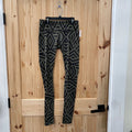 WOMENS LULULEMON OLIVE GREEN/BLK LEGGINGS 6