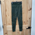 WOMENS ALO DK GREEN LEGGINGS S