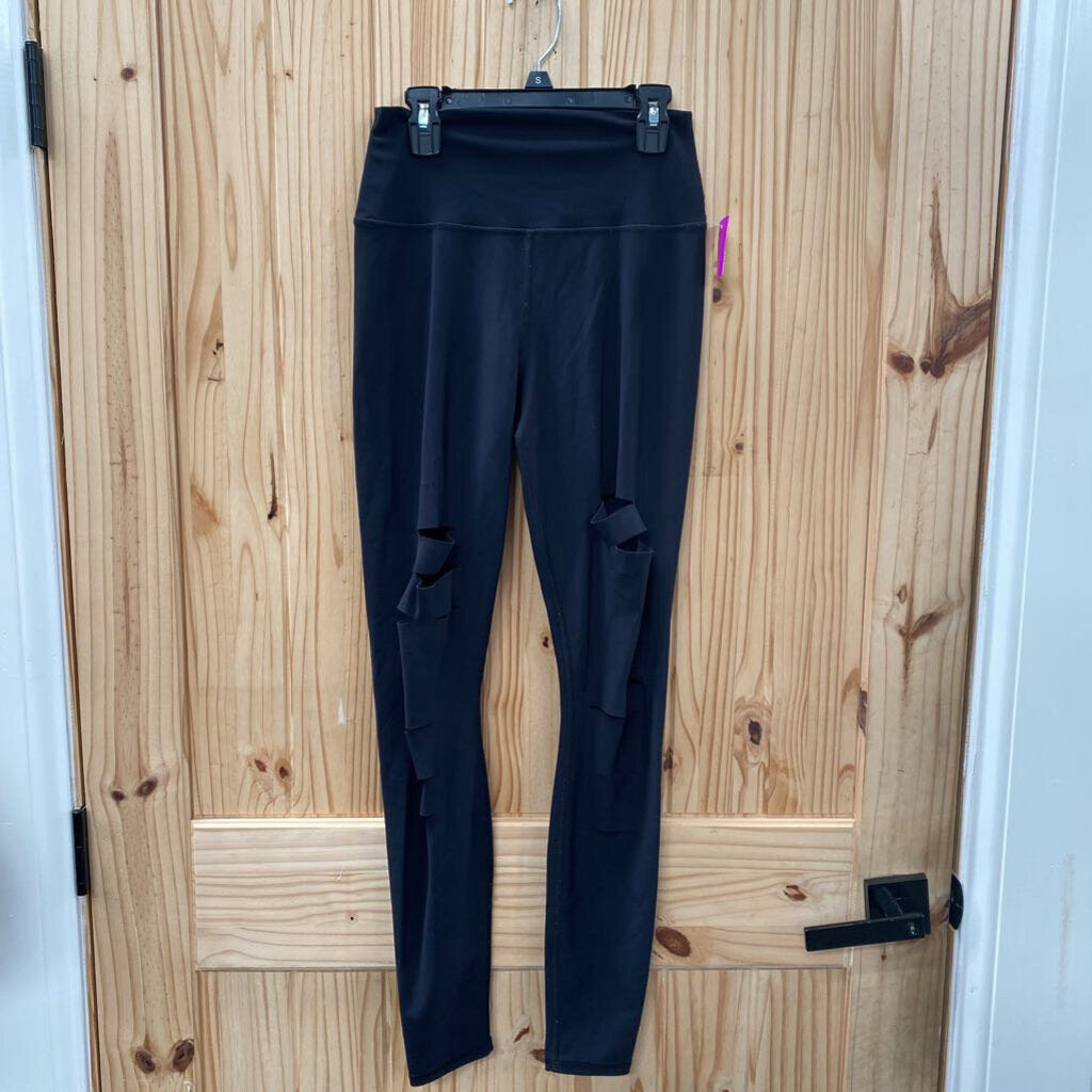 WOMENS ALO BLK LEGGINGS S