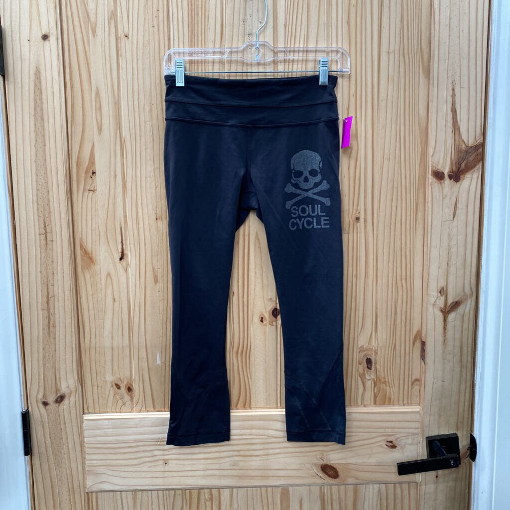 WOMENS LULULEMON SOUL CYCLE BLK LEGGINGS 4