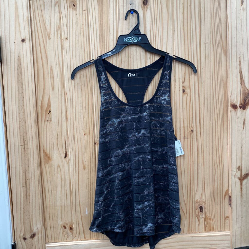 WOMENS ZYIA TANK BLK/SILVER XL