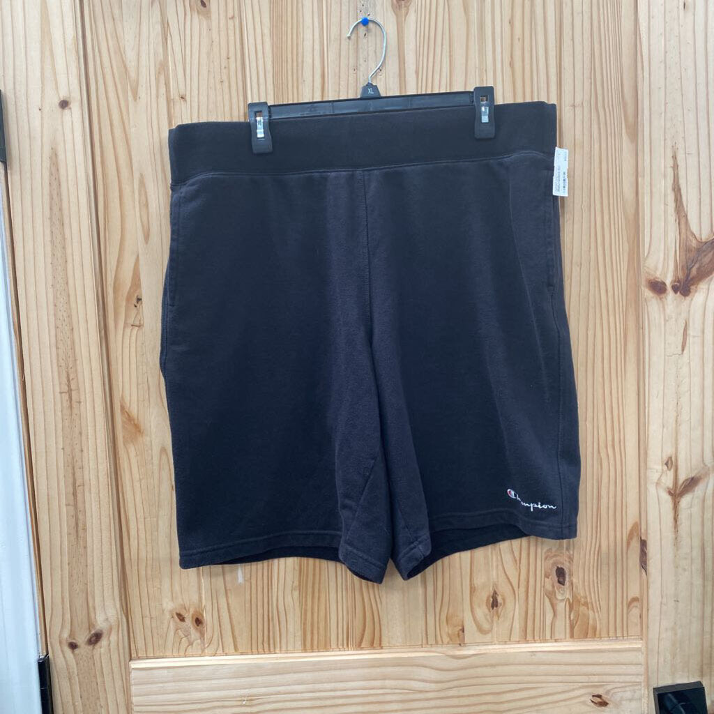 MENS CHAMPION BLK SWEAT SHORTS XXL