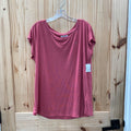 WOMENS 24/7 DK MAUVE SHIRT L NWT