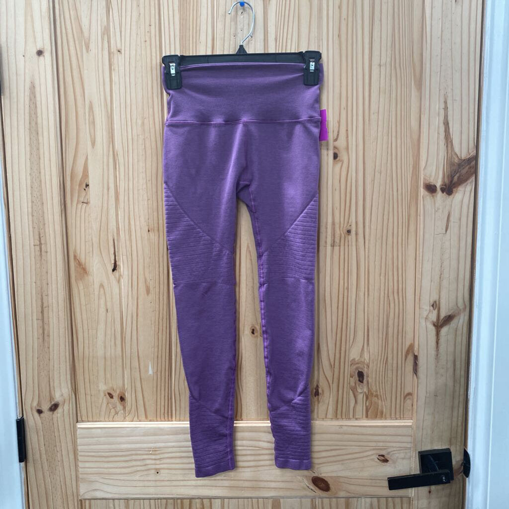 WOMENS ALPHALETE PURPLE LEGGINGS S