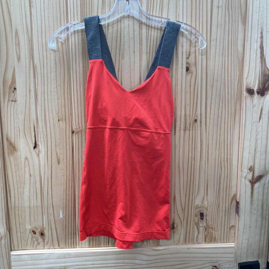 WOMENS LULULEMON RED/GREY TANK 8