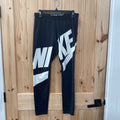 WOMENS NIKE LEGGINGS BLK/WHITE L