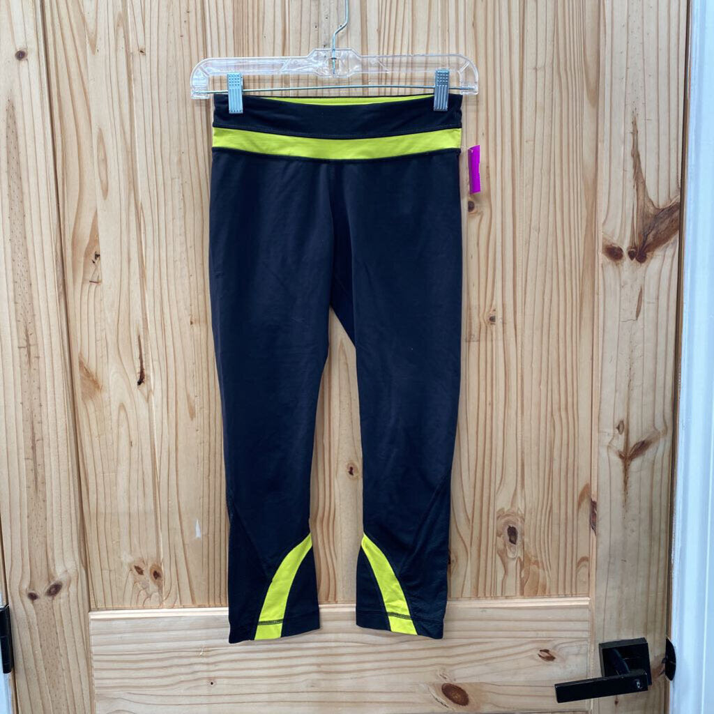 WOMENS LULULEMON LEGGINGS BLK/YELLOW 4