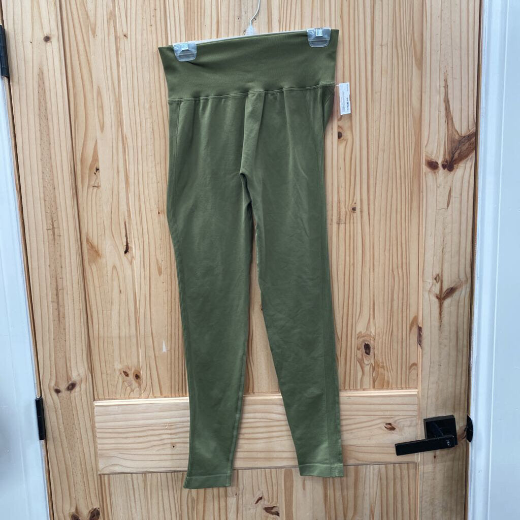 WOMENS HALARA OLIVE GREEN LEGGINGS M NWT
