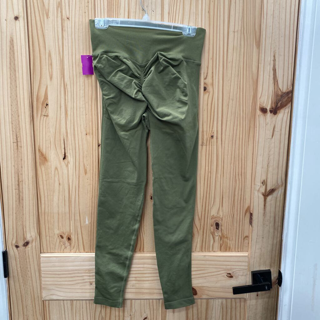 WOMENS HALARA OLIVE GREEN LEGGINGS M NWT