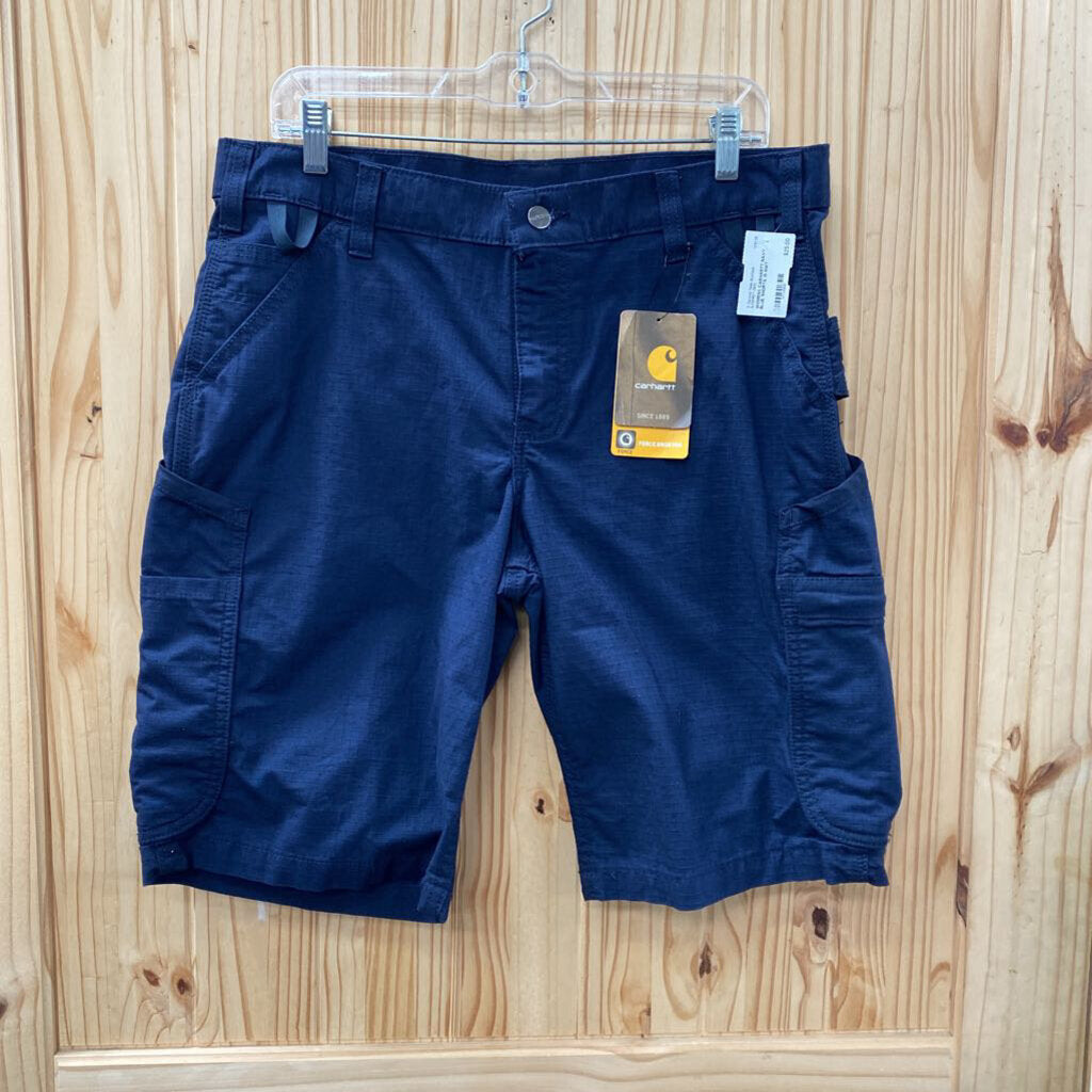 WOMENS CARHARTT NAVY BLUE SHORTS 10 NWT