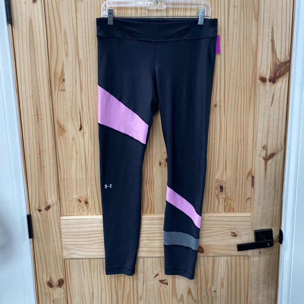 WOMENS UNDER ARMOOUR LEGGINGS BLK/FUSHIA L