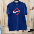 MENS NIKE SHIRTS NAVY BLUE/WHITE L NWT