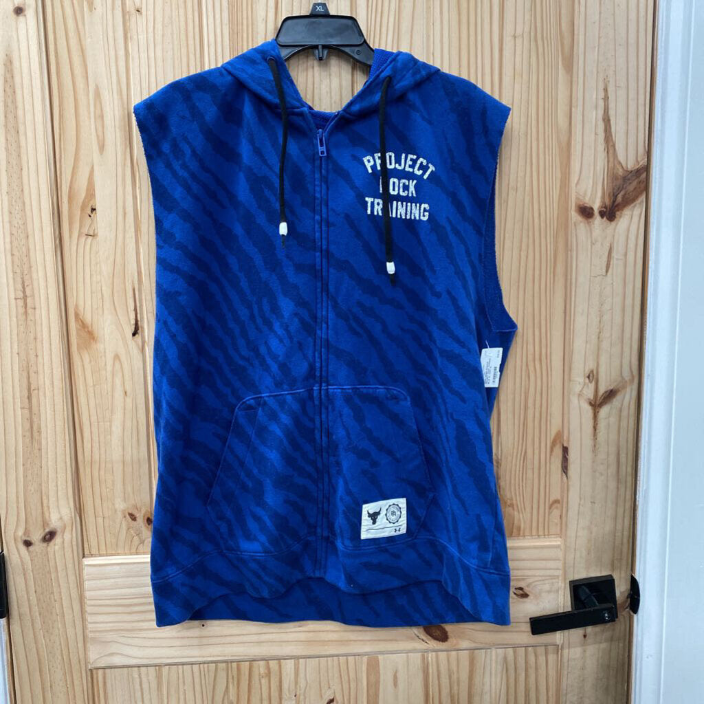 MENS UNDER ARMOUR PROJECT ROCK TRAINING BLUE SL VEST XL