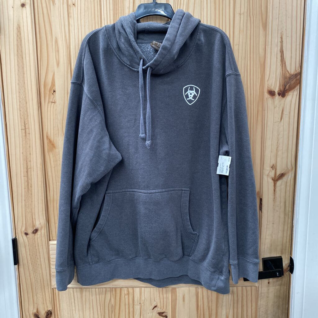 MENS ARIAT DK GREY HOODIE XL TALL
