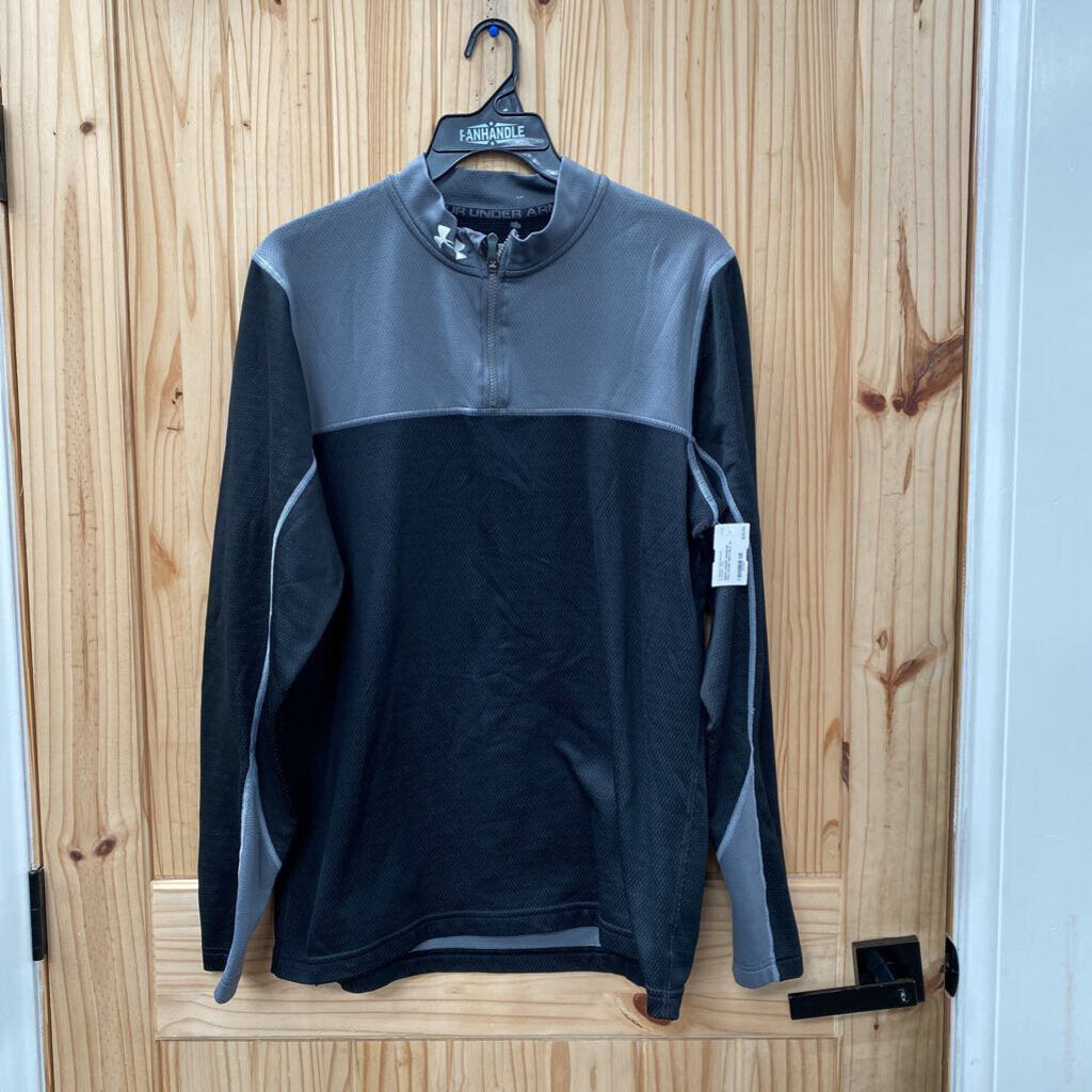 MENS UNDER ARMOUR PULLOVER GREY/BLK XL