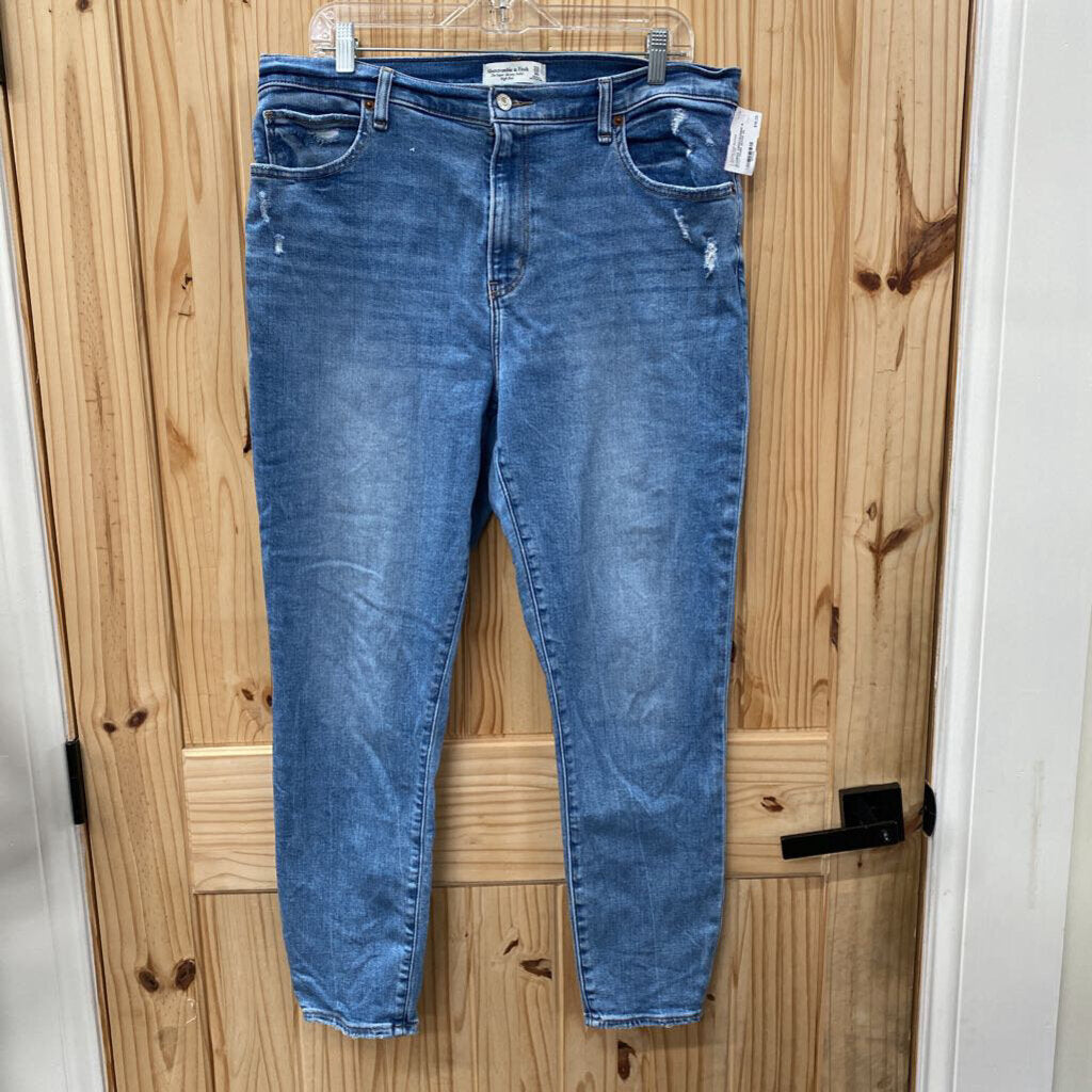 WOMENS ABERCROMBIE & FITCH DENIM JEANS 16L