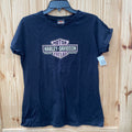 WOMENS HARLEY DAVIDSON SHIRT BLK/PINK/BEIGE XL