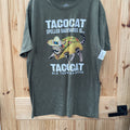 MENS TACOCAT SPELLED BACKWARDS IS.... TACOCAT OLIVE GREEN T-SHIRT XL