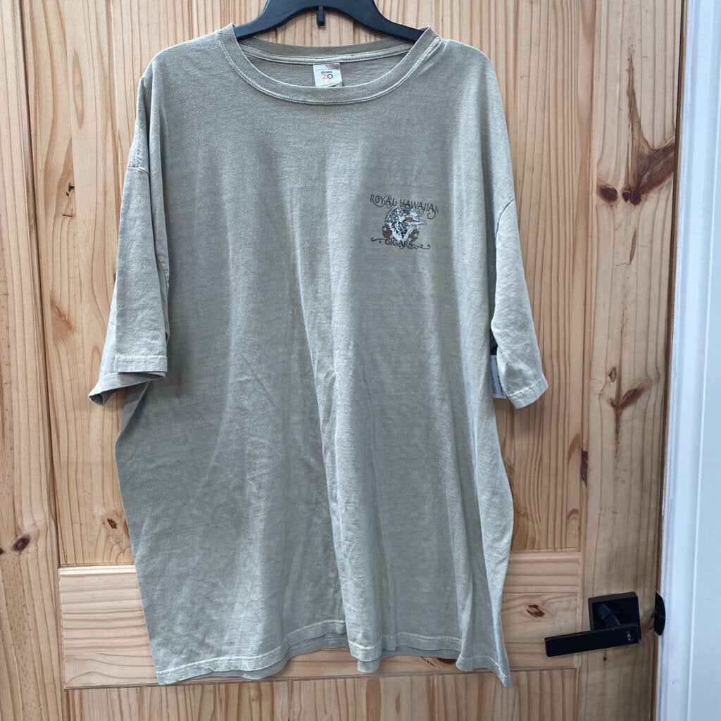 MENS ROYAL HAWAIIAN CIGARS TAUPE T-SHIRT 2X