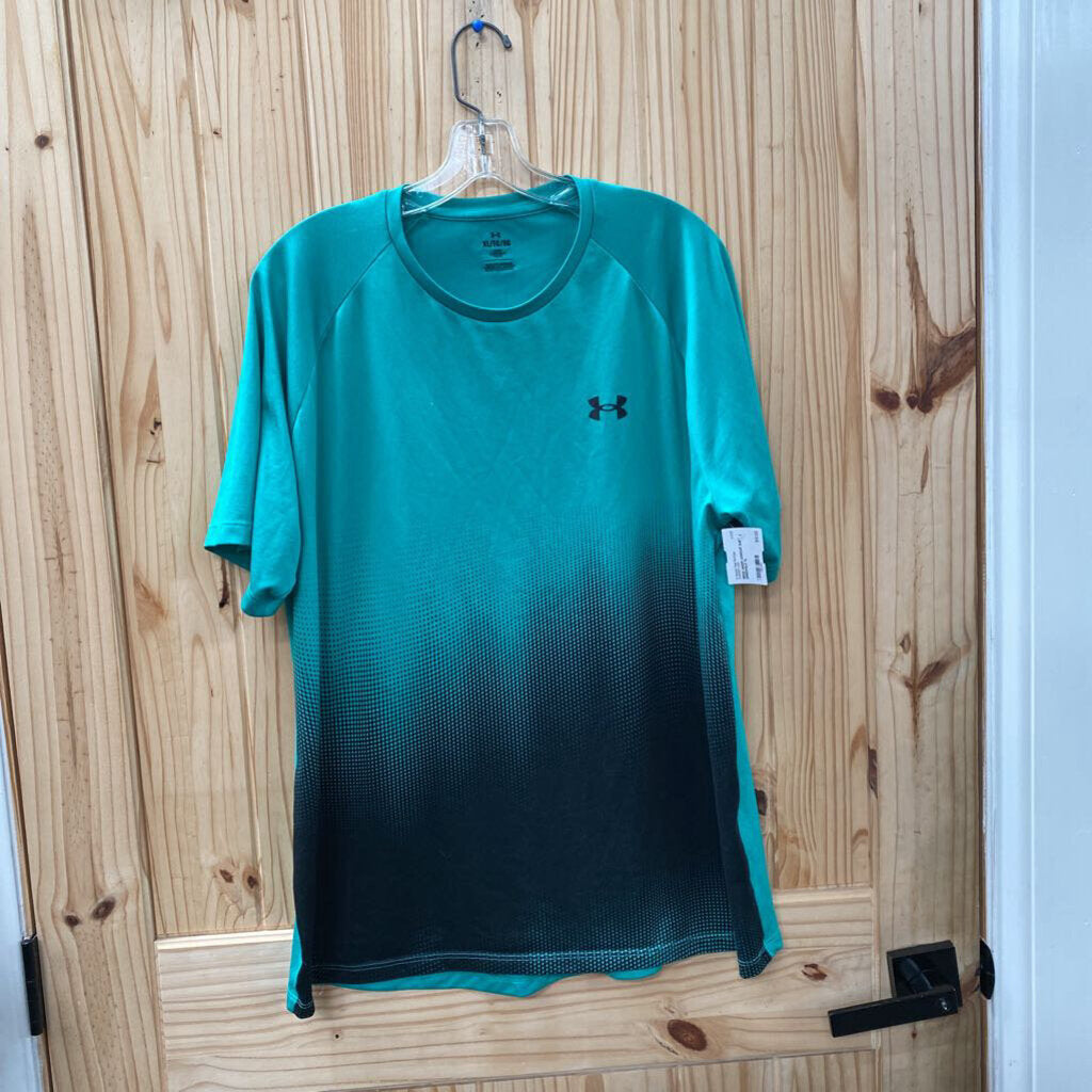 MENS UNDER ARMOUR SHIRT GREEN/BLK XL
