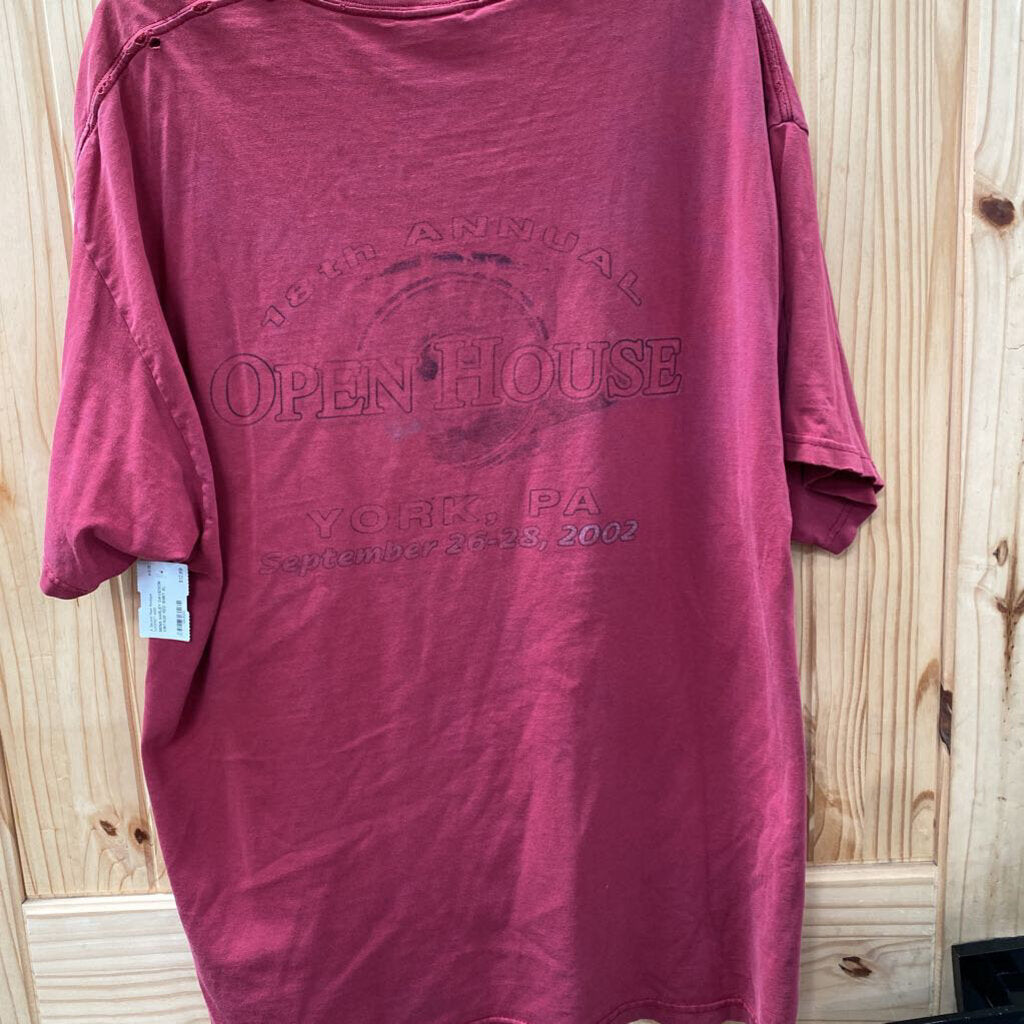 MENS HARLEY DAVIDSON VINTAGE RED SHIRT XL