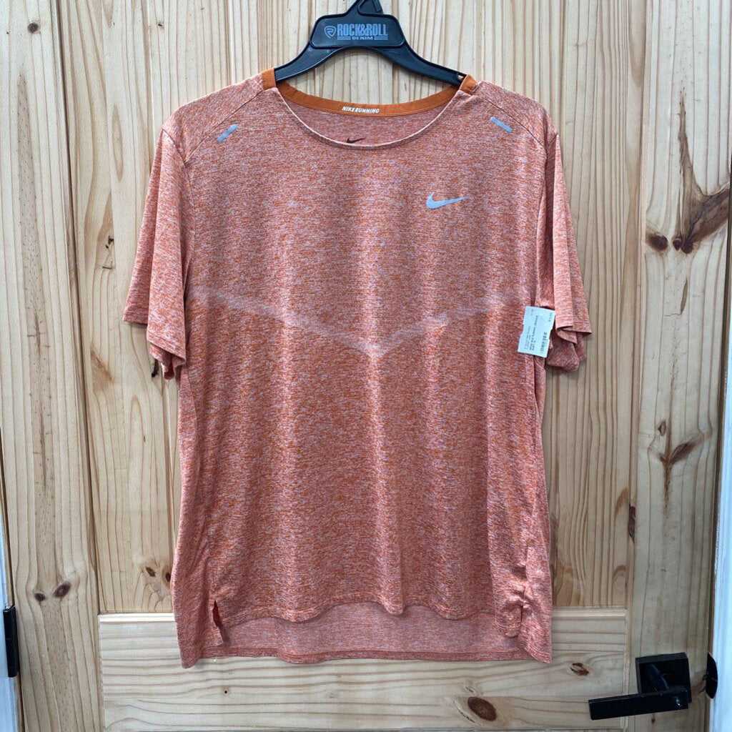 MENS NIKE RUNNING ORANGE SHIRT XL