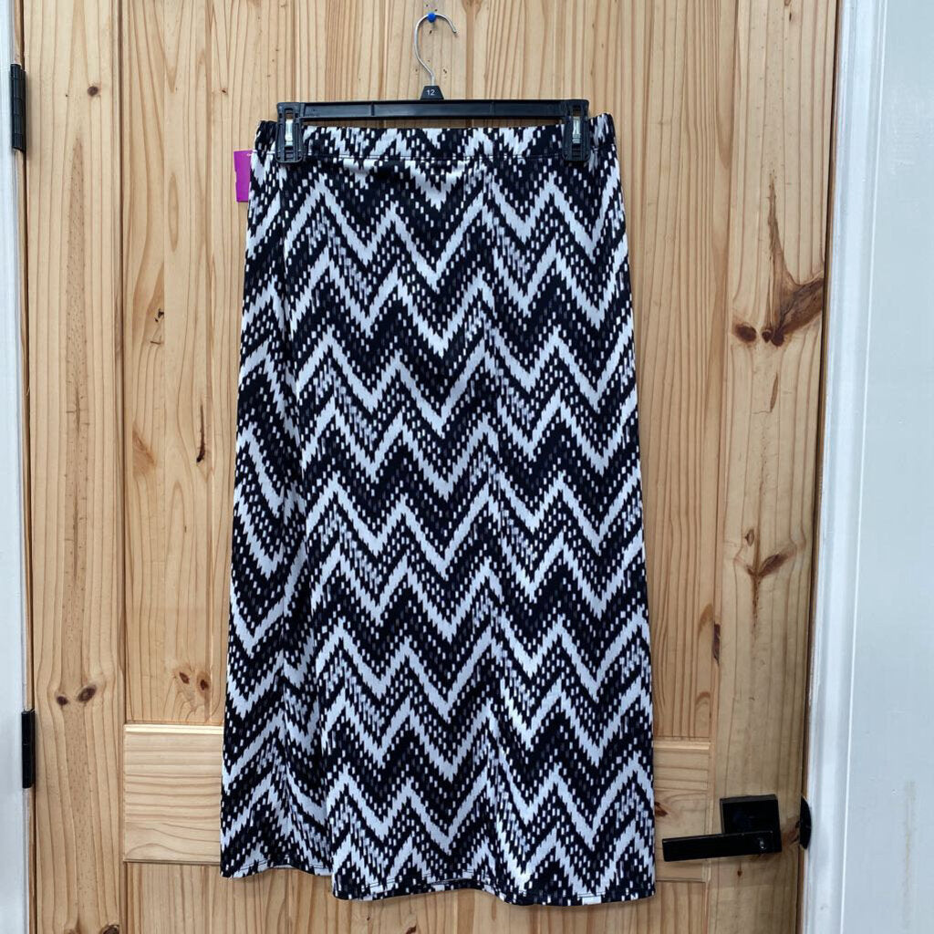 WOMENS VALERIE STEVENS BLK/WHITE SKIRT S