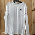 MENS UNDER ARMOUR LS SHIRT WHITE/BLK 2XL NWT