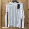 MENS UNDER ARMOUR LS SHIRT WHITE/BLK L NWT
