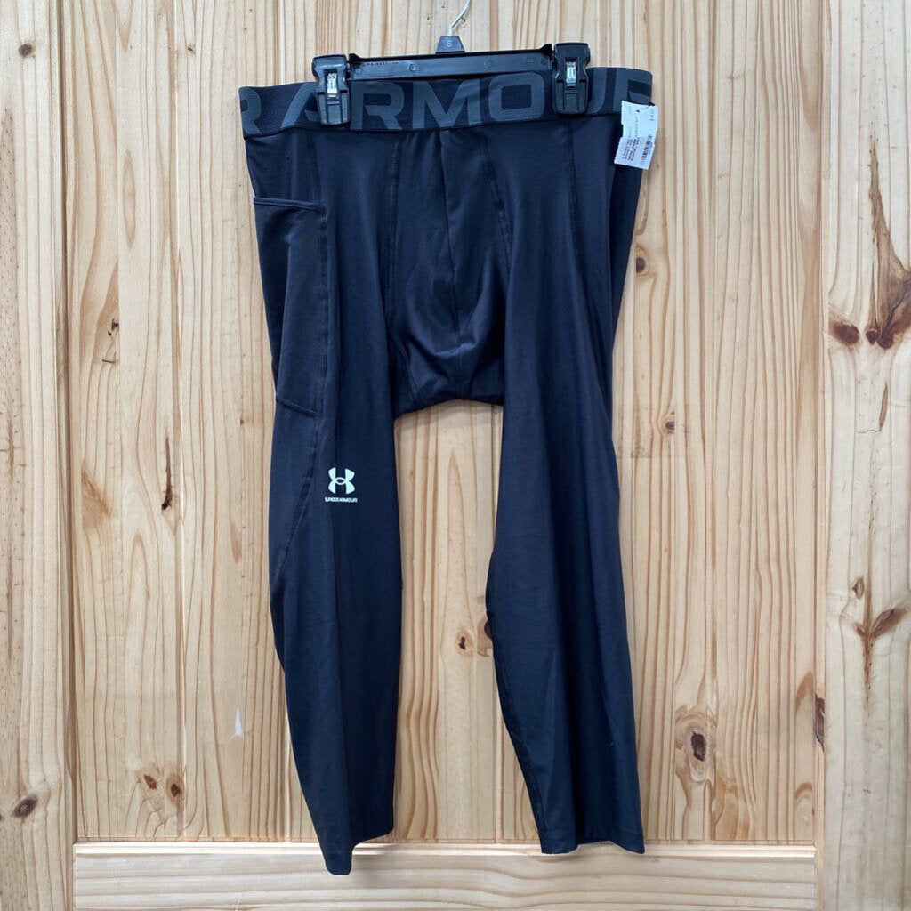MENS UNDER ARMOUR BLK PANTS L NWT