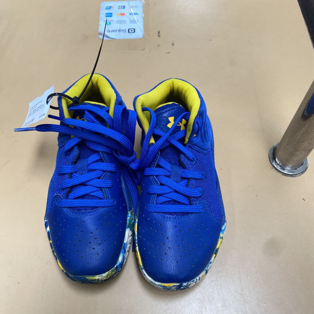 BOYS UNDER ARMOUR ROYAL BLUE/YELLOW 12K