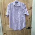 MENS RALPH LAUREN WHITE/PURPLE CHECKERED BUTTON UP SHIRT M