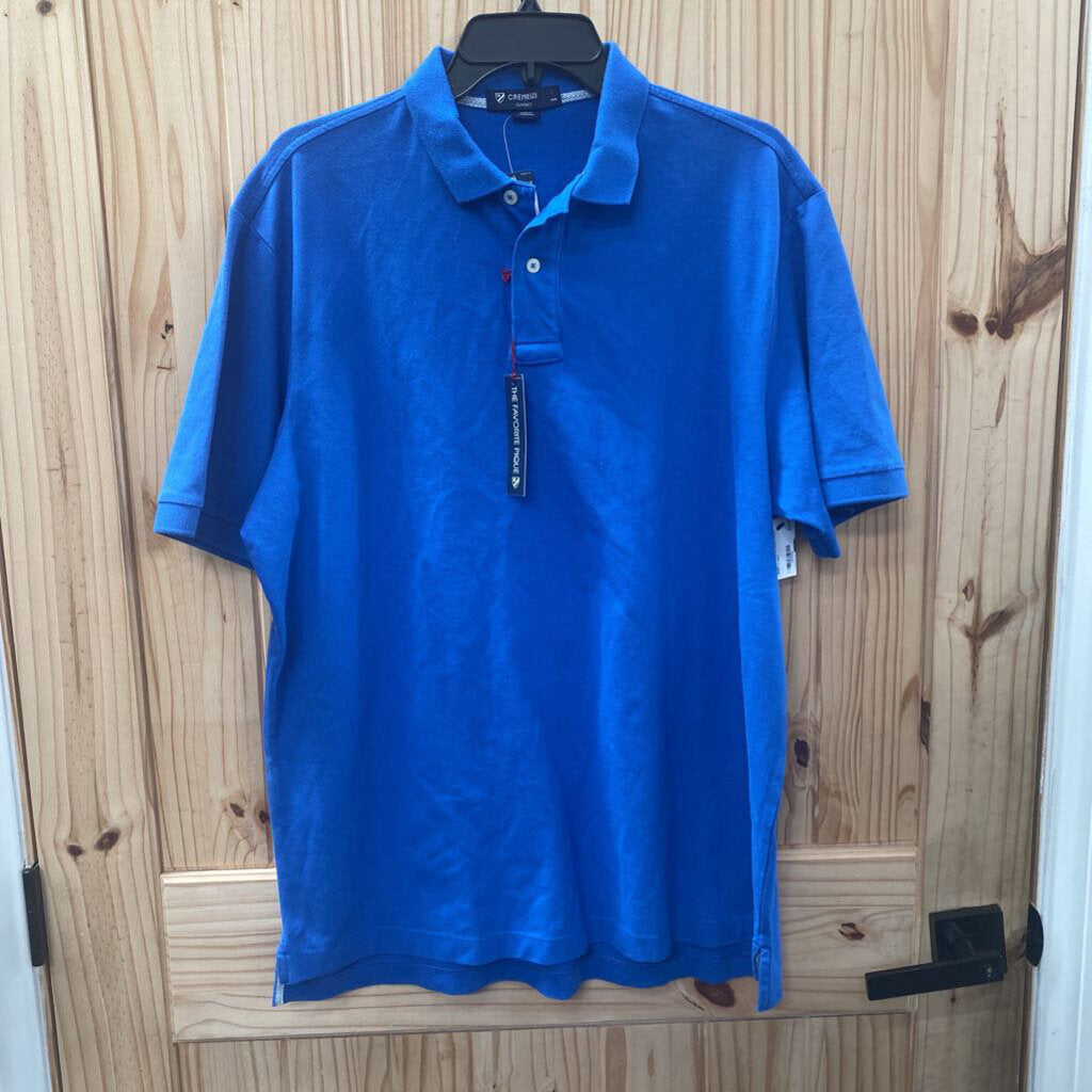 MENS CREMIEUX BLUE POLO SHIRT L NWT