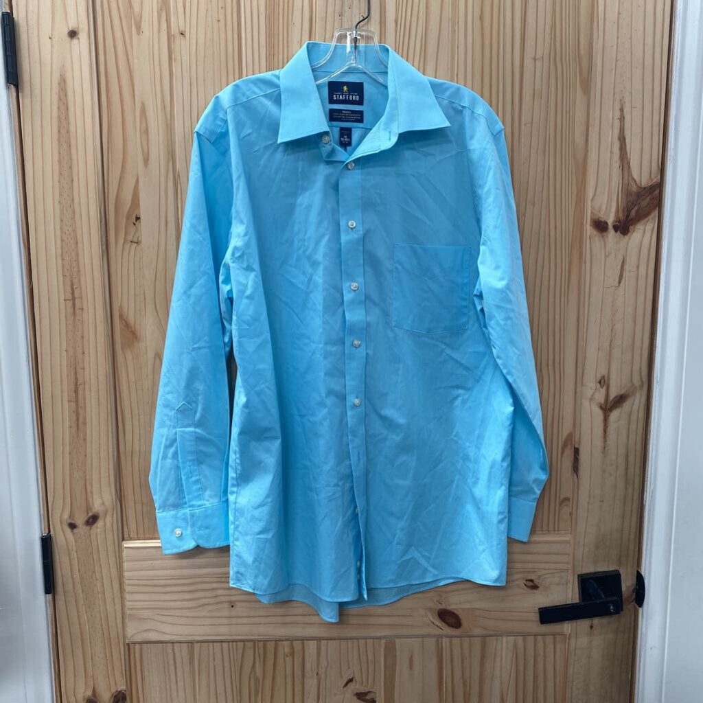 MENS STAFFORD LS SKY BLUE CASUAL BUTTON UP SHIRT M